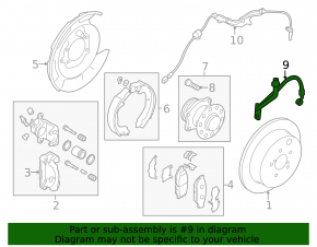 Brake hose rear right Subaru Forester 14-18 SJ