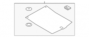 Trunk floor Audi A6 C7 12-15 pre-rest