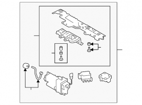 Air suspension compressor for Audi E-Tron 19-23 with bracket and control unit