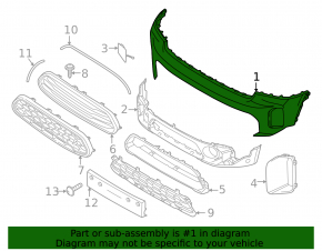 Mini Cooper Countryman F60 21-22 front bumper upper part