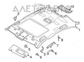 Front right ceiling handle BMW 7 G11 G12 16-19 beige