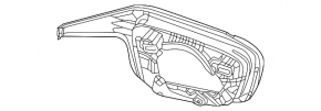 Right mirror housing BMW i4 22-26