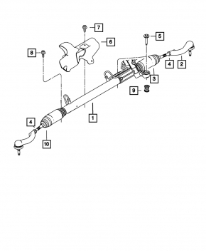 Steering rack Chrysler 200 4d 11-14 18' wheels