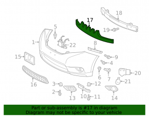 Toyota Sienna 11-14 Front Bumper Absorber