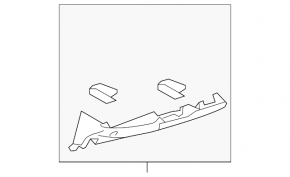 Dashboard trim driver's knees Toyota Camry v40 black