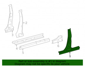 Left center pillar for Toyota Avalon 13-18
