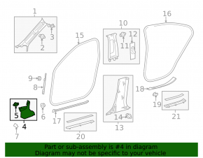 Front pillar trim lower right Lexus ES300h ES350 13-15 beige