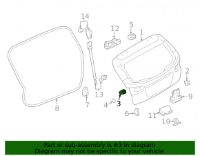 Left tailgate bumper for Subaru Outback 15-19 tires