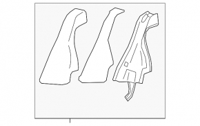 Side trim rear seats right Subaru Legacy 15-19 cloth black