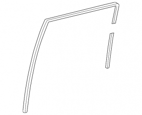 Rear left window seal for Lexus LX 98-07