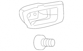 Door handle inside front left Toyota Sienna 11-20