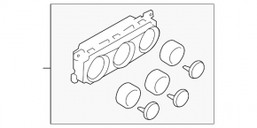 Climate control Subaru Forester 14-18 SJ manual broken fasteners, rubbed