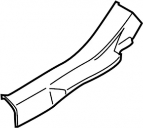 Door sill trim rear right inner Infiniti Q50 14-20 black