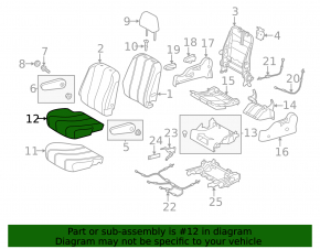 Rear row of seats right 2nd row Toyota Sienna 11-14 velour gray, for 8 seats, mechanical, for dry cleaning