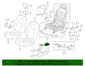 Driver's seat runner trim front left Honda CRV 17-22