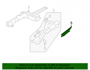 Left hood-wing seal for Hyundai Sonata 11-15