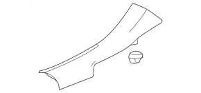 Door sill trim rear left GMC Terrain 18- black