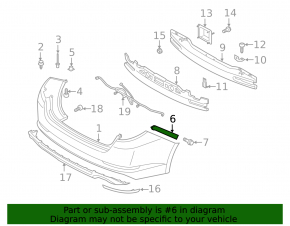 Rear bumper mount left Kia Optima 11-13 prerest