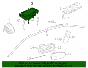 The passenger airbag in the dashboard of the Mercedes H247 GLA 20-26