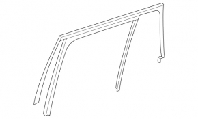 Glass seal rear right Mercedes GLC 16-22