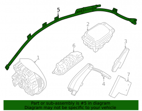 Right side curtain airbag Mercedes EQE SUV-class X294 23-25