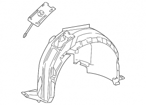 Front right fender liner Mercedes Metris W447 16-23