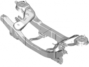 Rear subframe Ford Escape MK3 13-19 FWD rusty