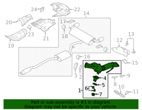 Downpipe with catalytic converter Lincoln MKC 15-16 2.0T