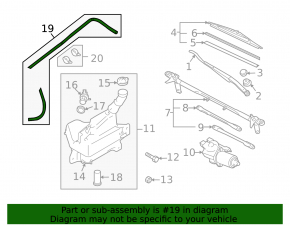 Mazda6 09-13 Windscreen Washer Tube