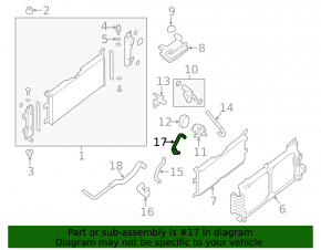 Upper cooling hose for Nissan Leaf 13-17