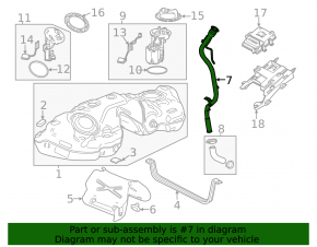 Cadillac CTS 14-18 Fuel Filler Neck