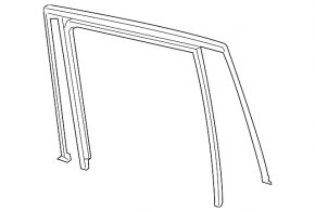 Upper rear left door molding VW Taos 22-25 black