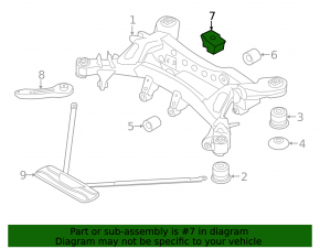 Rear axle damper upper BMW 4 F32/33/36 14-20 RWD