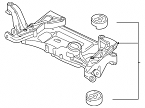 Front subframe VW CC 08-17