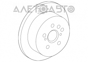 Rear left brake disc Toyota Sienna 11-20