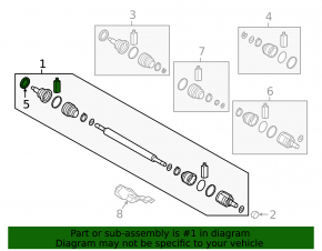 Front left half-shaft drive for Kia Optima 16-20