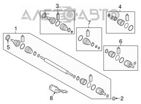 Front left half-shaft drive for Kia Optima 16-20