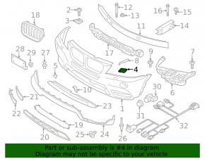 Headlight washer plug left BMW X3 F25 11-14 prerest