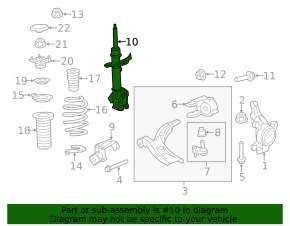 Shock absorber strut assembly front right Honda CRV 15-16