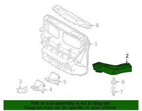 BMW X5 F15 14-18 M package, front bumper air duct, left, rear