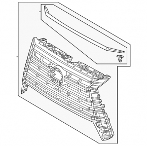 Radiator grill grill Lexus GX550 24-26