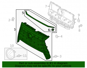Radiator grill grill Lexus GX550 24-26