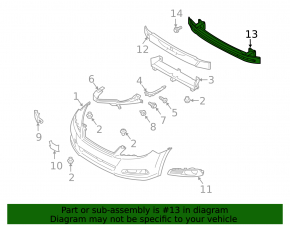 Subaru Outback 10-14 Front Bumper Reinforcement