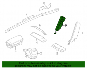 Airbag airbag seat rear right Audi A3 8V 15-20 4d, 5d