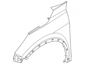 Front right wing Nissan Rogue 21-24