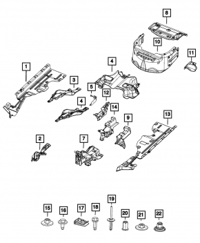 Right underbody protection for Jeep Grand Cherokee WL 21-25 long