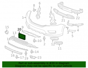 Honda Accord Front License Plate Area 13-15