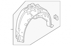 Rear left mudguard Honda Civic X FC 19-21 4d