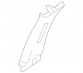 Nissan Leaf 11-12 gray center pillar trim, upper belt, right