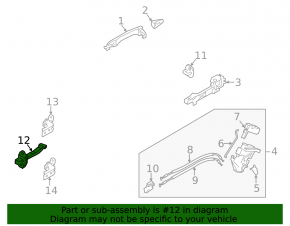 Door limiter rear left Kia Forte 4d 14-16